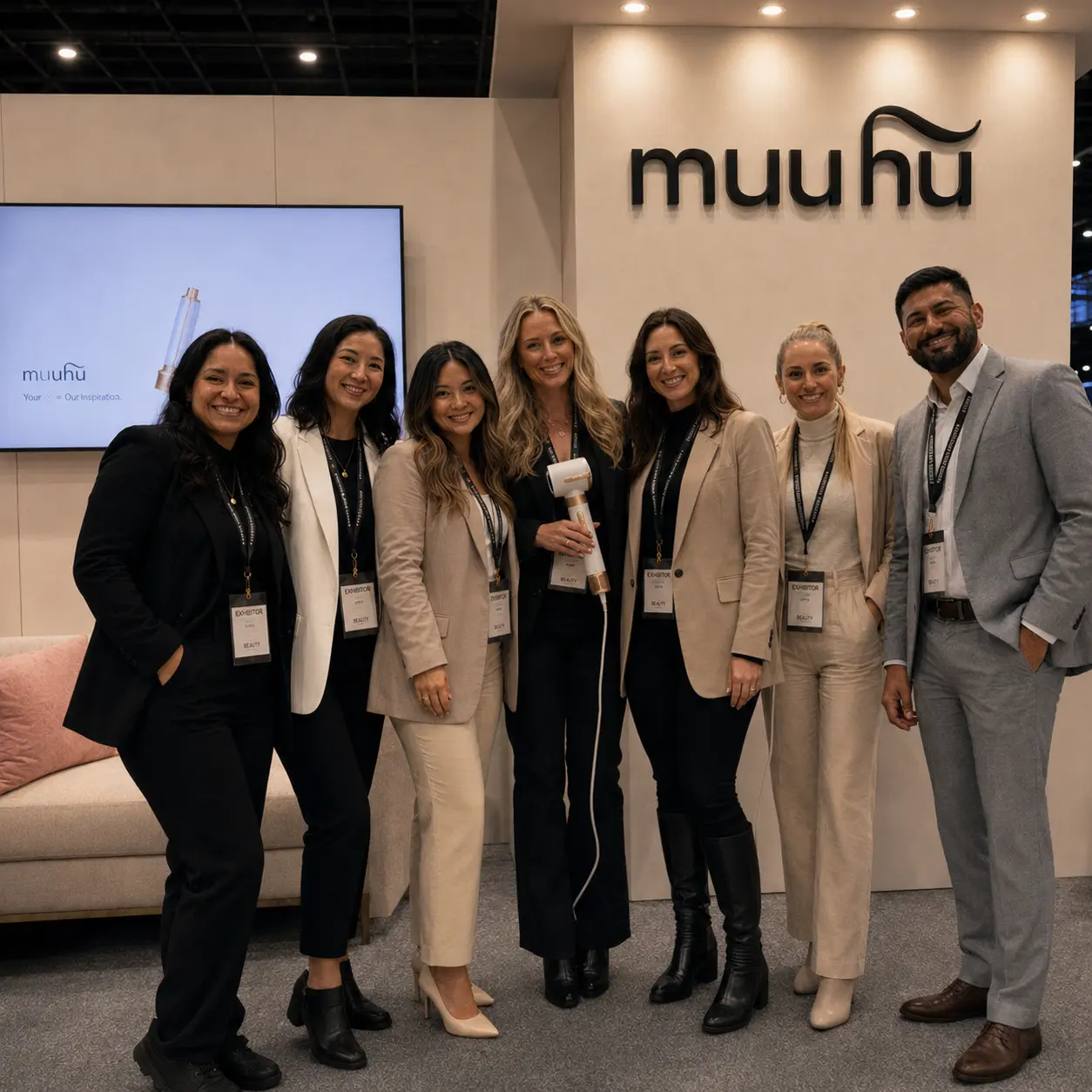 The Muuhu team developing high-speed hair styling products